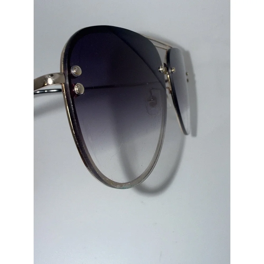 Vivien Fang 87247 Polarized Aviator Sunglasses Gold Purple Gradient 145mm